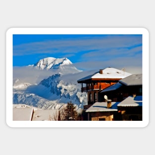 Mont Blanc Peisey-Vallandry Les Arcs French Alps France Sticker